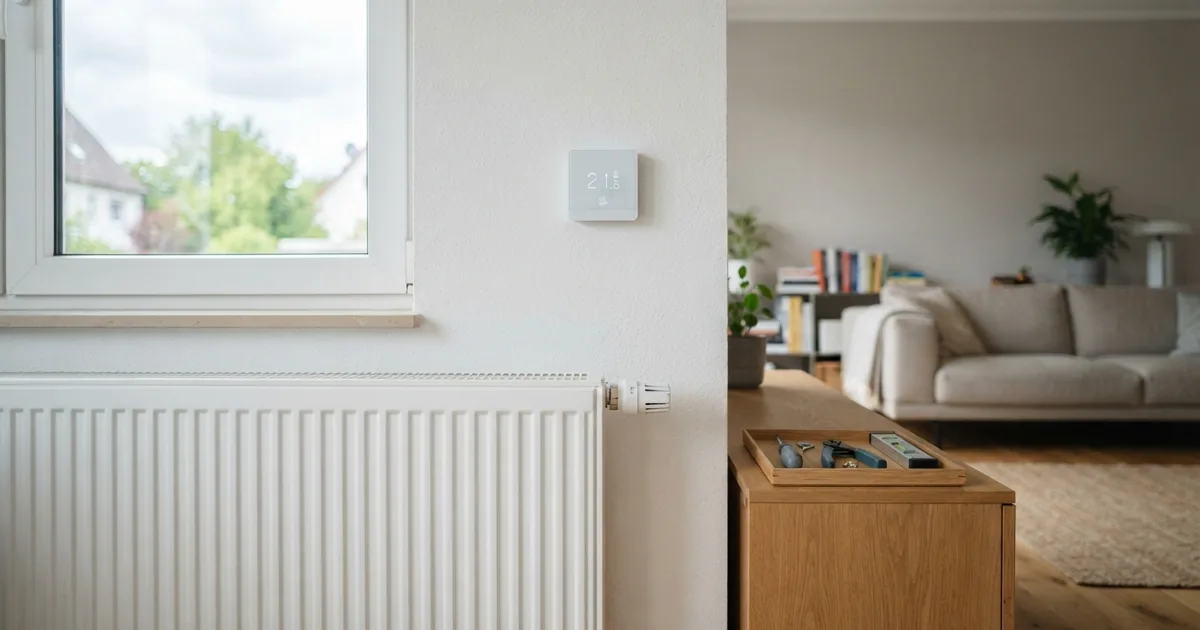 Smarthome Thermostat an einem Heizkörper montieren mit Werkzeug
